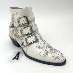 CHLOÉ Susanna Stud Buckle Bootie sz 5.5